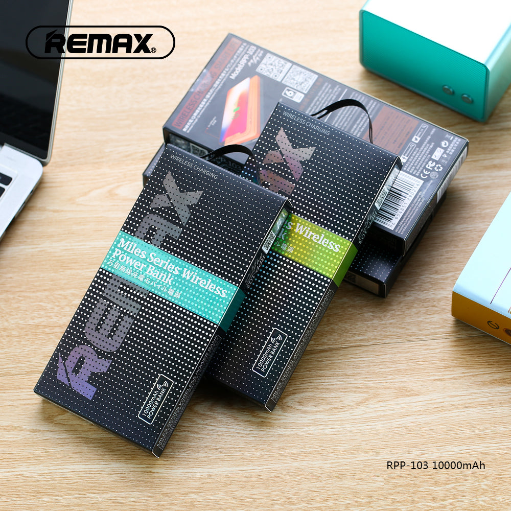 Remax Miles series Wireless Power Bank 10000 mAh RPP-103 Light - Green