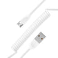 Remax Radiance Pro Data Cable for Micro USB RC-117m Coil Spring Version - White