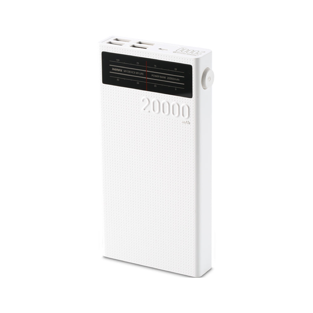 Remax Radio Series Power Bank 20000 mAh RPP-102 4USB Outputs - White