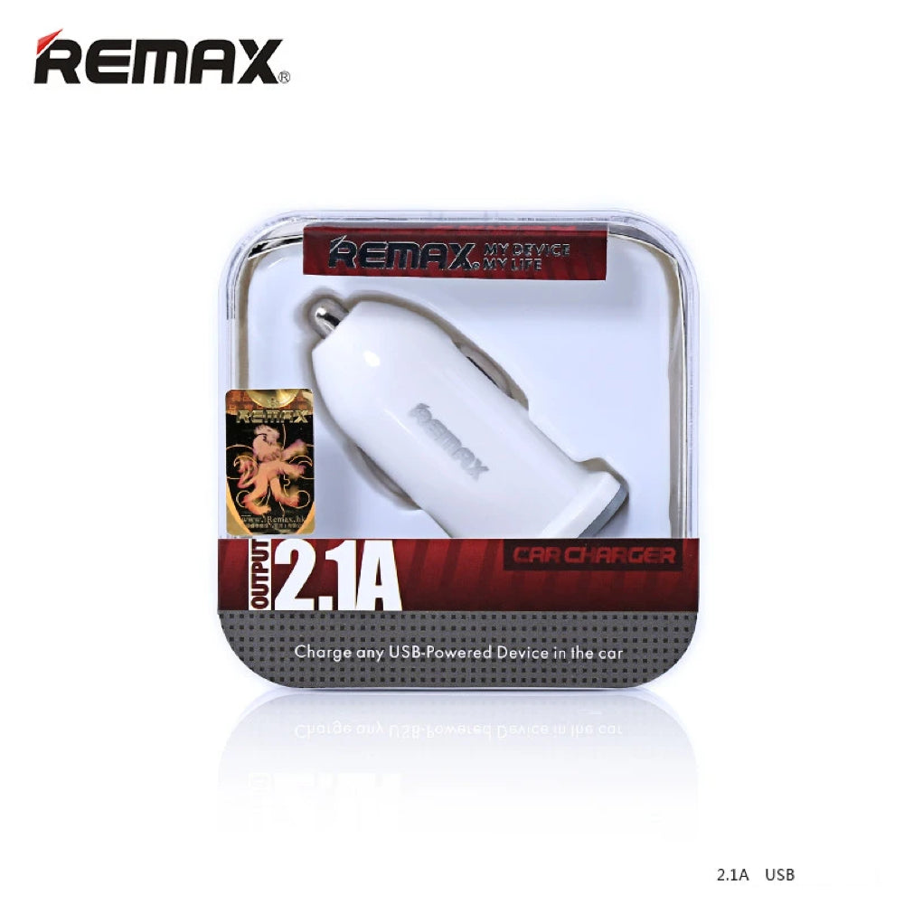 Remax Single USB 2.1 A Car Charger RCC101 - White