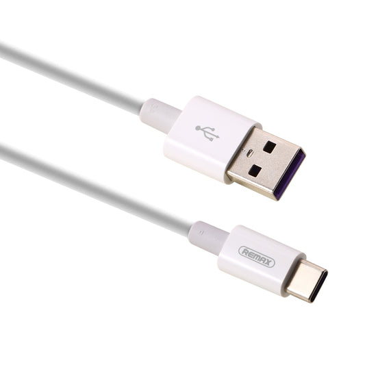 Remax Super-Fast Charging Data Cable (5A) for Type-C RC-136a quick charge - White