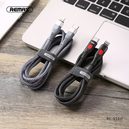 Remax Super PD Fast Charging Type-C To Lightning Data Cable RC-151CL - Silver