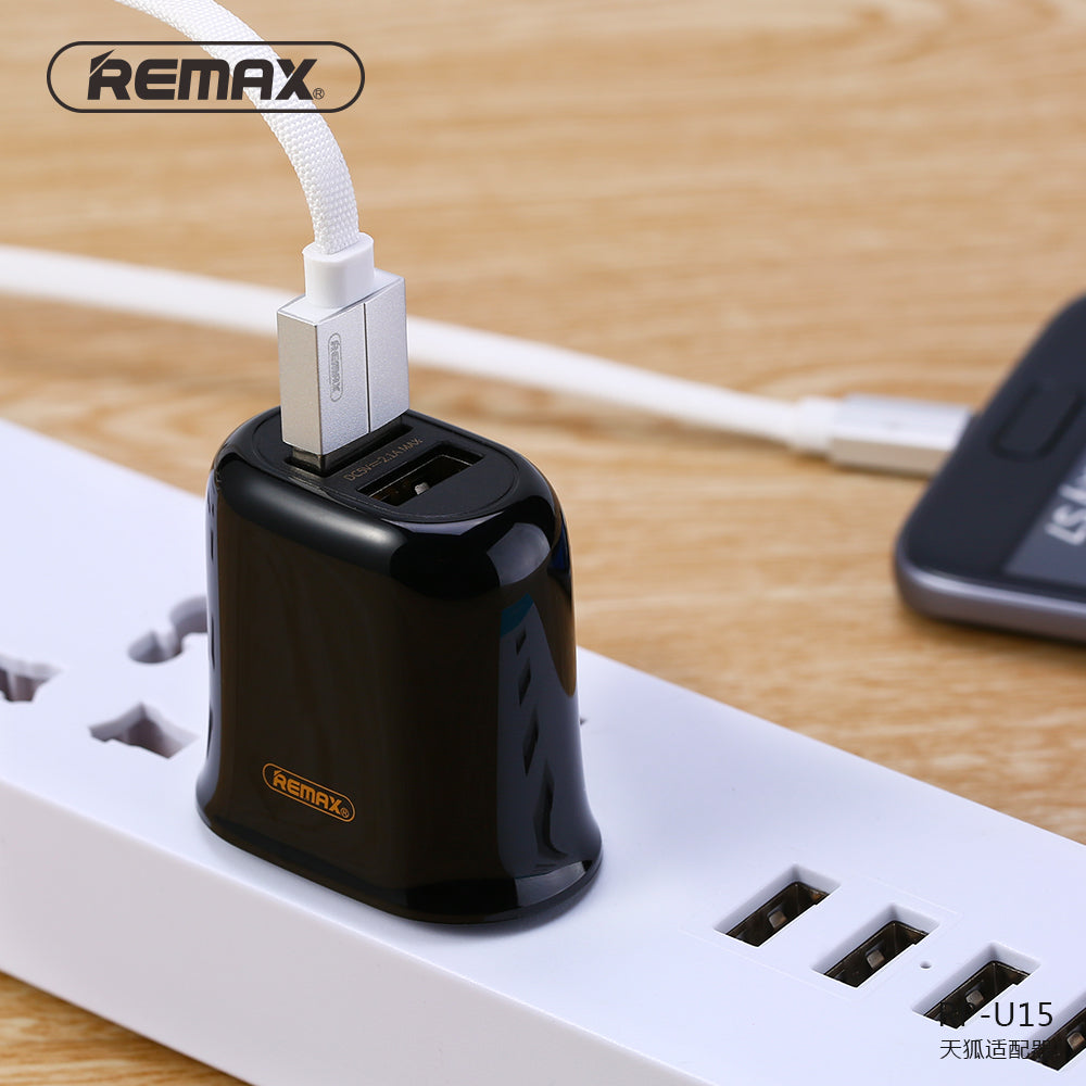 Remax Tanfox 2 USB Adapter RP-U15 Output: 2.1A USB Port: 2 - Black