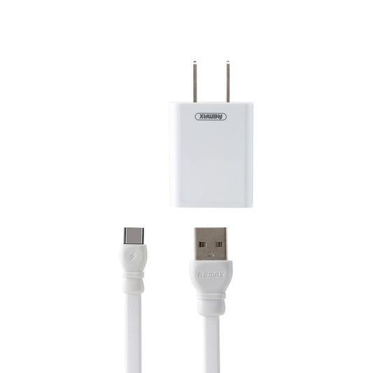 Remax Traveller series Type-C Data Cable & Charger RP-U14 Output: 2.4A USB Port: 1 - White