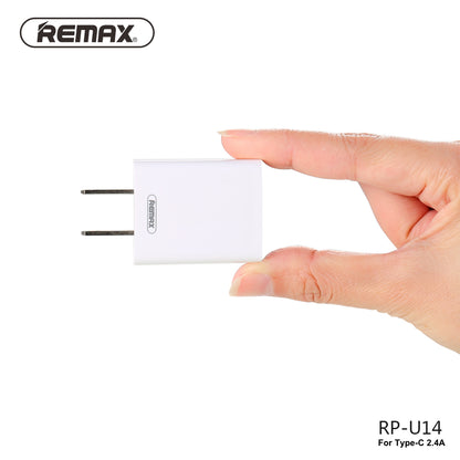 Remax Traveller series Type-C Data Cable & Charger RP-U14 Output: 2.4A USB Port: 1 - White