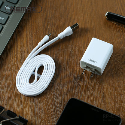Remax Traveller series Type-C Data Cable & Charger RP-U14 Output: 2.4A USB Port: 1 - White