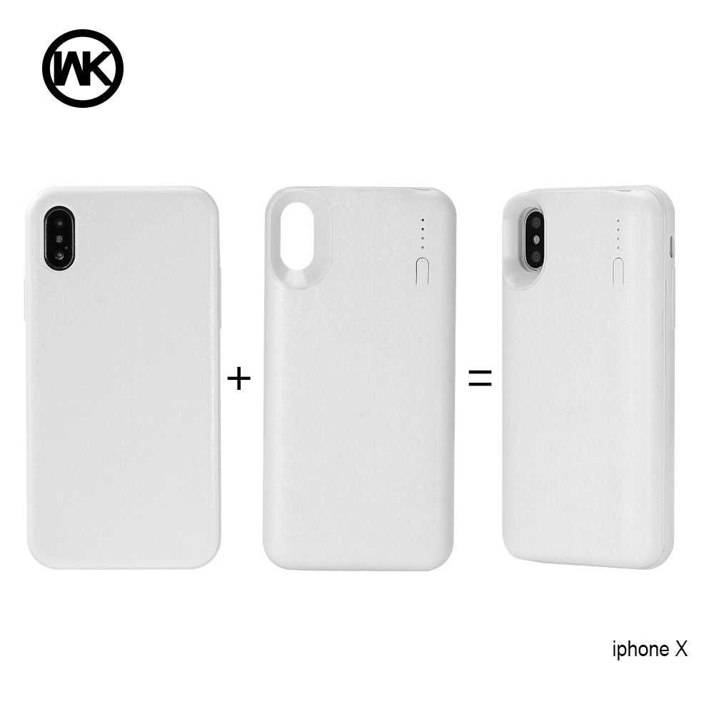Remax Wireless Power Bank 4500 mAh and Phone Case for iPhone X WP-069 - White