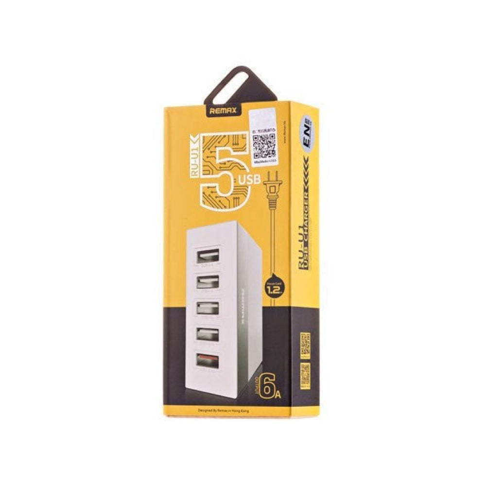 Remax 5 Ports USB Charger Business Version RU-U1 (max output 6.2A) UL- Silver