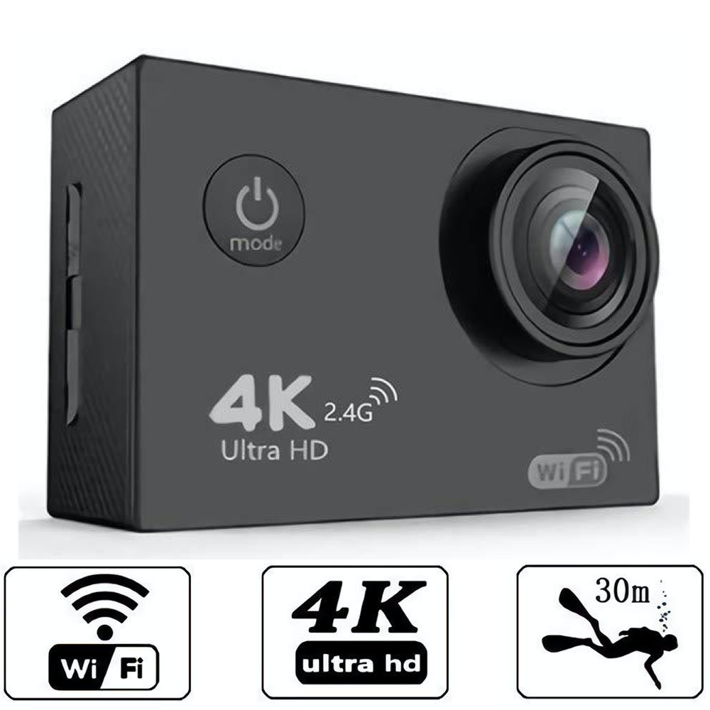 iStore Action Camera 4K v3 + SONY IMX 179 + Remote Control X2QS-R - Black